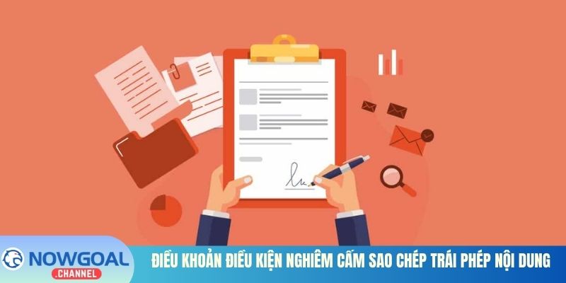 Điều khoản điều kiện nghiêm cấm sao chép trái phép nội dung