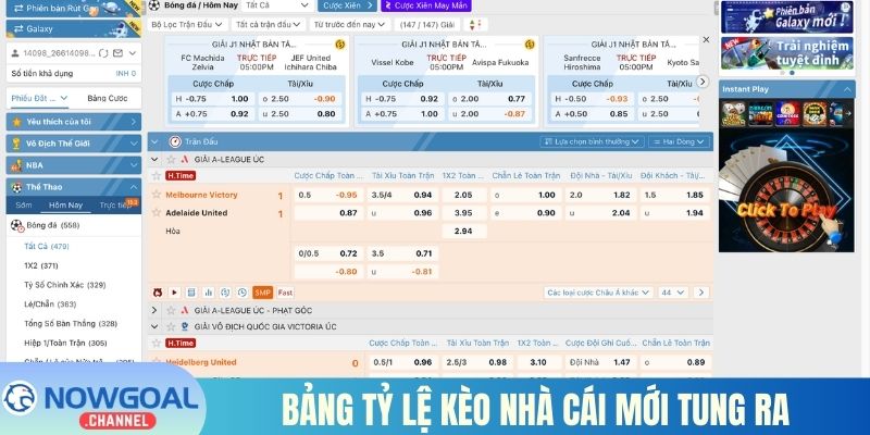 Hãy chú ý kỹ đến bảng tỷ lệ kèo nhà cái mới tung ra