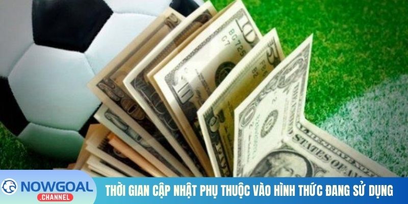 Thời gian cập nhật phụ thuộc vào hình thức đang sử dụng