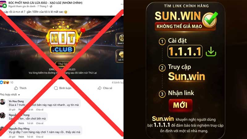 Phơi bày âm mưu chơi xấu Sunwin, Go88, Rikvip, Hitclub, B52club và 789club
